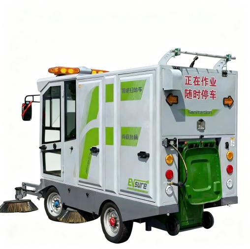 Uzen-YG240 High-Speed Pure Suction Sweeper | Standard 240L Bin System & 30km/h Transit | 2450mm Wide Electric Industrial Vacuum